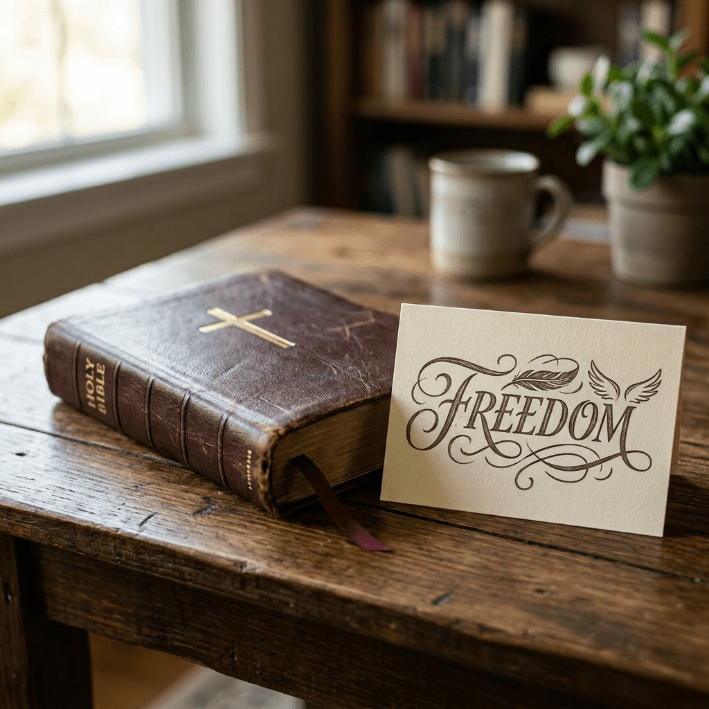 Make 'freedom' text more artistic